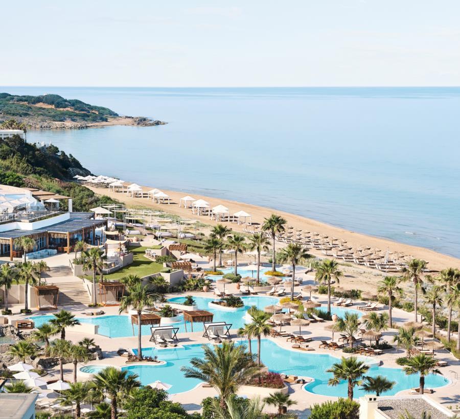 Grecotel Luxme Palms At Riviera Olympia & Aqua Park Loutrá Killínis Dış mekan fotoğraf